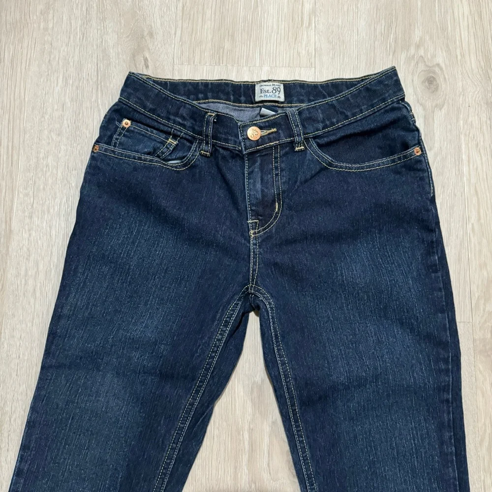 Kids The Children's Place Girls Dark Wash Skinny Stretch Denim Jeans 14 XL